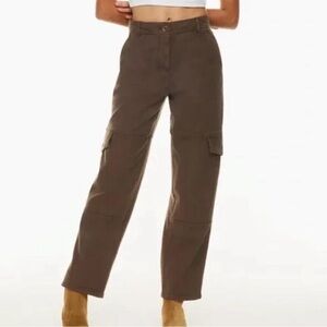 Wilfred Olive-Brown Straight-Leg Cargo Pants